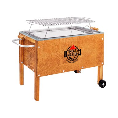 CAJA CHINA MEAT MASTER MADERA MEDIANA + PARRILLA GALVANIZADO - 1