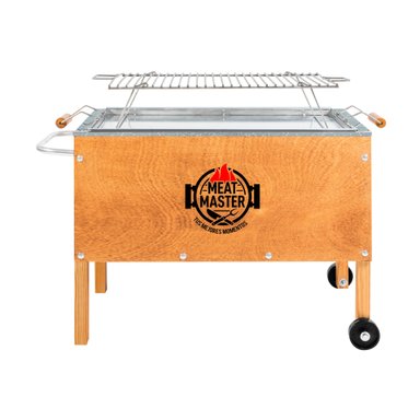 CAJA CHINA MEAT MASTER MADERA MEDIANA + PARRILLA GALVANIZADO - 3
