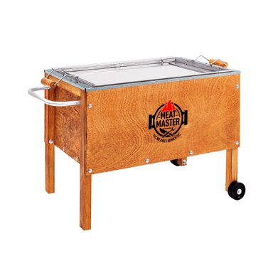 CAJA CHINA MEAT MASTER MADERA MEDIANA + PARRILLA GALVANIZADO - 4