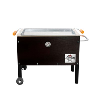 CAJA CHINA MEAT MASTER NEGRO JR BLACK + PARRILLA LEV GALV + TERMOMETRO + FUNDA - 4