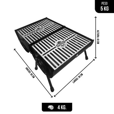 PARRILLA MALETIN MEAT MASTER NEGRO - 2