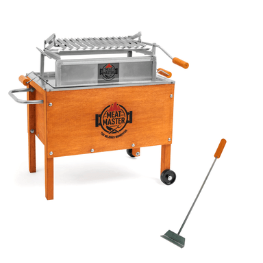 CAJA CHINA MEAT MASTER MADERA JUNIOR + PARRILLA LEVADIZA + ATIZADOR CARBON - 1