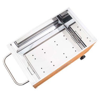 CAJA CHINA MEAT MASTER MADERA PREMIUM MEDIANA + PARRILLA VARILLAS INOX + PALA CARBONERA - 5