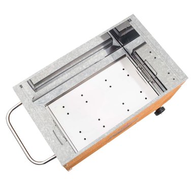 CAJA CHINA MEAT MASTER MADERA MEDIANA + PARRILLA VARILLAS + FUNDA + PALA CARBONERA - 5