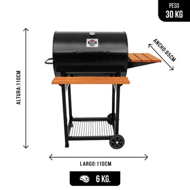 PARRILLA MEAT MASTER NEGRO MEDIANA TAPA DOS NIVELES PREMIUM - 2