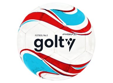 GOLTY PELOTA DE FUTBOL EUFORIA COSIDO A MAQ ROJO AZUL SZ5 - TALLA 5