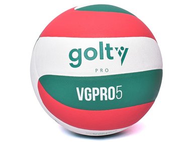 PELOTA DE VOLEY PRO GOLTY VGPRO5 VERDE BLANCO ROJO SZ5 - TALLA 5