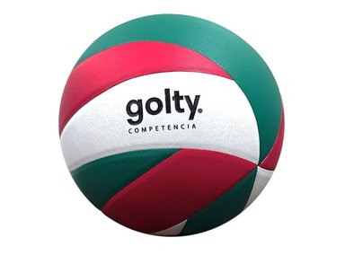 GOLTY PELOTA DE VOLEY COMPETENCIA PU VERDE BLANCO ROJO SZ5 - TALLA 5