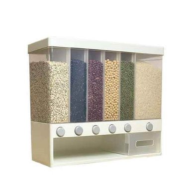 DISPENSADOR DE ARROZ CEREALES CON 6 DIVISIONES