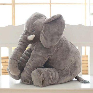 ALMOHADA SEBA-12 ELEFANTE 60CM PLOMO