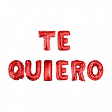 GLOBO FORMA DE LETRAS SAN VALENTÍN - TE QUIERO