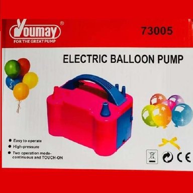 INFLADOR DE GLOBOS PORTÁTIL ELÉCTRICO DOBLE BOQUILLA - MULTICOLOR