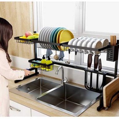 ORGANIZADOR DE COCINA, ESCURRIDOR DE PLATOS DE ACERO INOXIDABLE 85CM