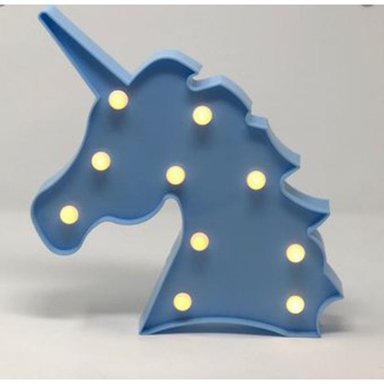 LAMPARA CELESTE LED UNICORNIO