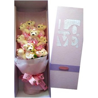 RAMO DE OSITOS PELUCHE REGALO SAN VALENTIN AMOR – ROSADO