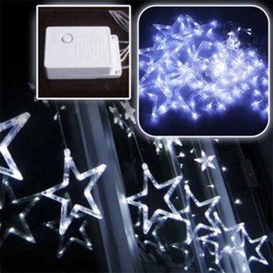 LUCES MULTICOLOR NAVIDAD CORTINA ESTRELLA