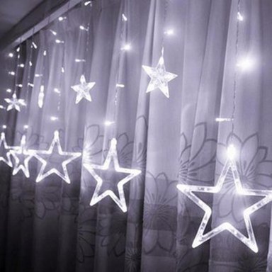 LUCES MULTICOLOR NAVIDAD CORTINA ESTRELLA - 4