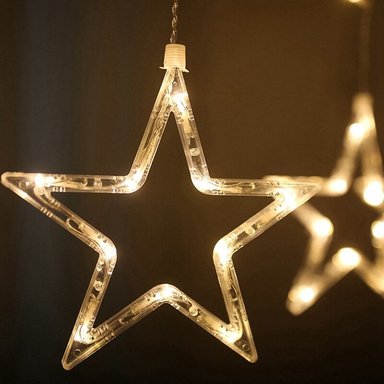 LUCES MULTICOLOR NAVIDAD CORTINA ESTRELLA - 5