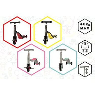 SCOOTER 3 EN 1 BICICLETA TRICICLO MULTIFUNCIONAL LUCES Y SONIDO - 6