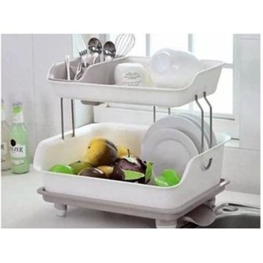 ESCURRIDOR ROSADO PLATOS DOS NIVELES DRENAJE