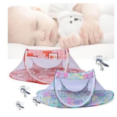 CUNA MOSQUETERO PORTÁTIL PLAYA CELESTE