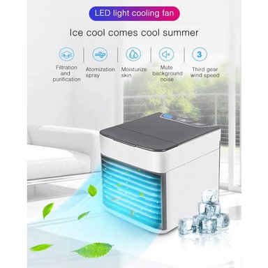 MINI ENFRIADOR DE AIRE ACONDICIONADO PORTÁTIL 3 EN 1- BLANCO - 4