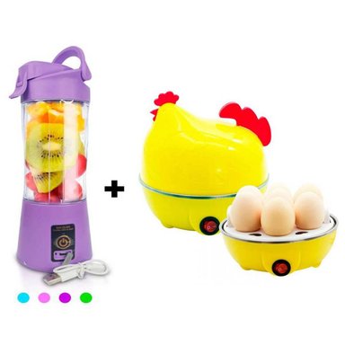 COMBO HERVIDOR ELECTRICO MODELO GALLINA Y LICUADORA USB PORTATIL