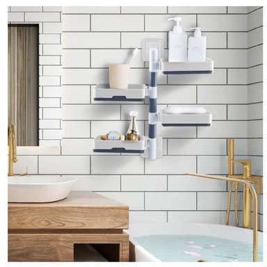 ESTANTE ORGANIZADOR PARA BAÑO JABONERA 4 NIVELES