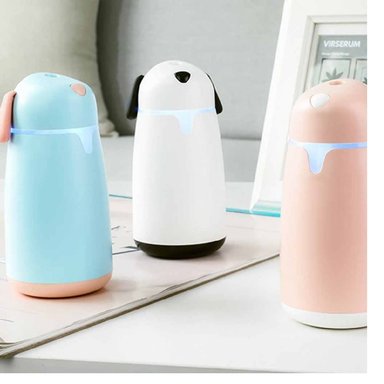 HUMIDIFICADOR MULTICOLOR ULTRASONICO MINI DIFUSOR VAPOR LUZ LED PERRITO AROMA