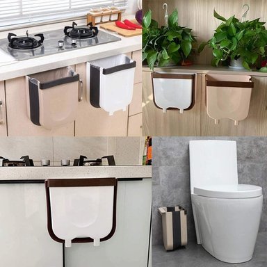 TACHO MULTICOLOR BASURA PLEGABLE COLGANTE ECOLOGICO MULTIFUNCIONAL BASURERO - 5