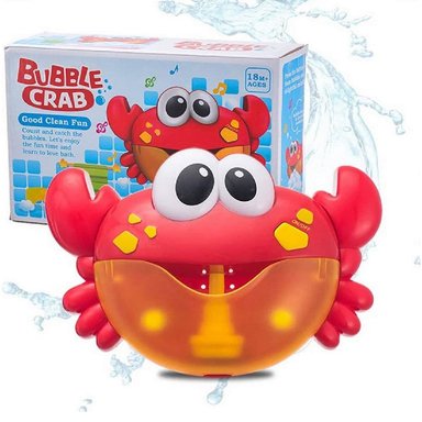 CANGREJO MUSICAL JUGUETE DE BAÑO PARA BEBÉS BURBUJAS DIVERTIDAS - ROJO