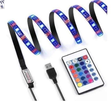 DECORACION PARED NEGRO ROLLO LED RGB USB TV 2M CALIDAD