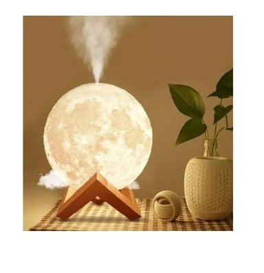 HUMIDIFICADOR BLANCO LAMPARA FORMA LUNA CALIDAD