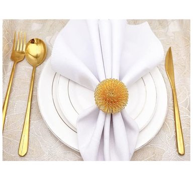 SET ANILLOS SERVILLETEROS DORADOS 6 PZAS CALIDAD