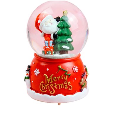 ESFERA NAVIDEÑA BOLA NIEVE CAJA MUSICAL LUCES DECORACIÓN - 3