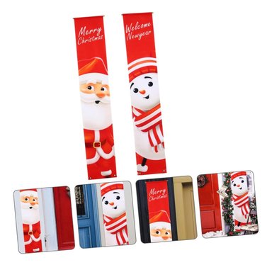 SET 2 BANNER NAVIDEÑOS COLGANTES PANCARTAS DECORACIÓN - 3
