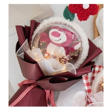 PLANTAS ROJO RAMO ROSAS PELUCHE LOTSO GLOBO LUZ LED
