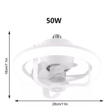 FOCO VENTILADOR DE TECHO GIRATORIO 360° 50W CONTROL REMOTO - 3