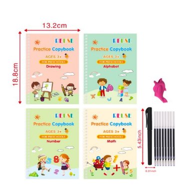 PACK 4 LIBROS MÁGICOS MONTESSORI REUTILIZABLES PRÁCTICA PREESCOLAR - 4
