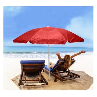 SOMBRILLA MULTICOLOR PLAYERA EXTRAGRANDE 210CM PROTECCIÓN UV FUNDA - 5