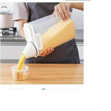 CONTENEDOR HERMÉTICO BLANCO TRANSPARENTE PARA MENESTRA CEREALES PREMIUM 2300ML