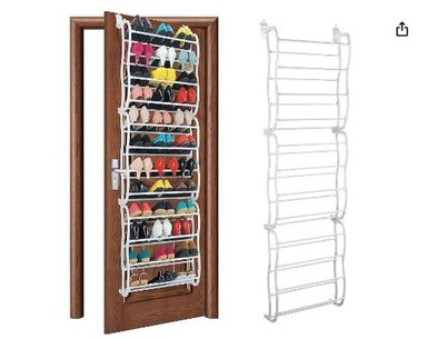 ZAPATERA NEGRO MATE ORGANIZADOR COLGANTE PUERTA