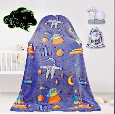 MANTA GRIS AZULADO LUMINOSO ASTRONAUTA