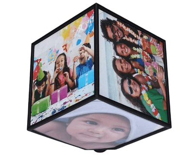 PORTA FOTOS BLANCO PORTARETRATO MARCO GIRATORIO 360 ELECTRICO