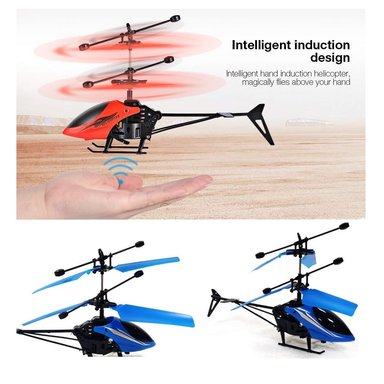 HELICÓPTERO DRON SENSOR LUZ LED INDUCCIÓN MINI JUGUETE INFRARROJO - 6