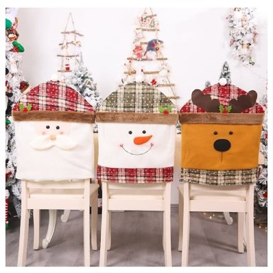 PACK 6 FUNDAS SILLA NAVIDEÑOS MODELOS 3D DECORACIÓN