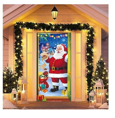 FUNDA SPANDEX NAVIDEÑO PARA PUERTA CALIDAD