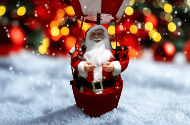 GLOBO GIGANTE AEROSTÁTICO 150CM PAPA NOEL NAVIDEÑO