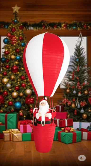 GLOBO GIGANTE AEROSTÁTICO 150CM PAPA NOEL NAVIDEÑO - 2
