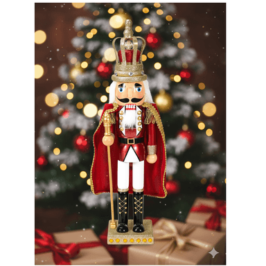 CASCANUECES NAVIDEÑO REY MADERA DECORACIÓN 40CM